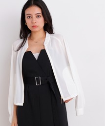 PINKY&DIANNE（ピンキーアンドダイアン）の「◆シアーカラミショートブルゾン（ブルゾン）」