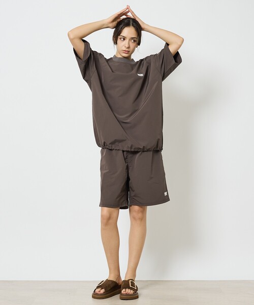 DISCUS ATHLETIC(ディスカス アスレチック)の「【DISCUS ATHLETIC / ディスカスアスレティック】マイクロリップ SET UP/ワンマイルWEAR/上下セット/ユニセックス(Tシャツ/カットソー・メンズ・ダークブラウン/ブラック/チャコールグレー・M/L)」の3枚目の写真