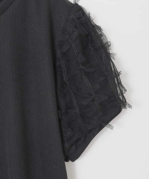 a.v.v（アーヴェヴェ）の「[120-160]袖リボンチュールテレコカットソー（Tシャツ/カットソー・キッズ・ホワイト/ブラック・160/150/120/130/140）」の17枚目の写真