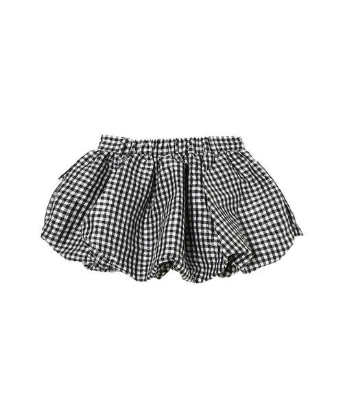 GANNI（ガニー）の「Crinkled Taffeta Check Mini Bu W0465（スカート・レディース・ブラック・34）」の2枚目の写真