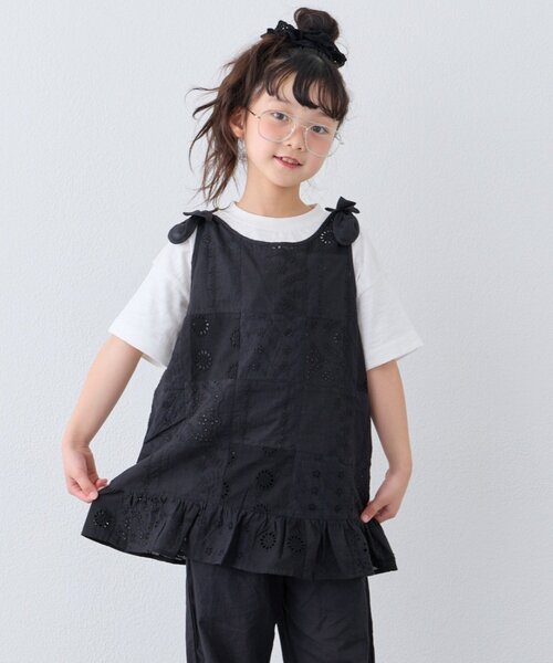 CIAOPANIC TYPY(チャオパニックティピー)の「【KIDS】【India】パッチワークレースチュニック(チュニック・キッズ・ホワイト/サックスブルー/ブラック・150/130/110)」の13枚目の写真