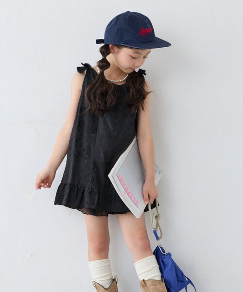CIAOPANIC TYPY(チャオパニックティピー)の「【KIDS】【India】パッチワークレースチュニック(チュニック・キッズ・ホワイト/サックスブルー/ブラック・150/130/110)」の17枚目の写真