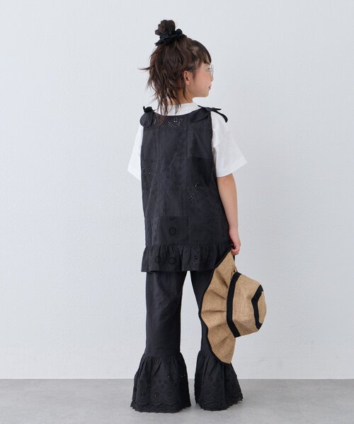CIAOPANIC TYPY（チャオパニックティピー）の「【KIDS】【India】パッチワークレースチュニック（チュニック・キッズ・ホワイト/サックスブルー/ブラック・150/130/110）」の16枚目の写真