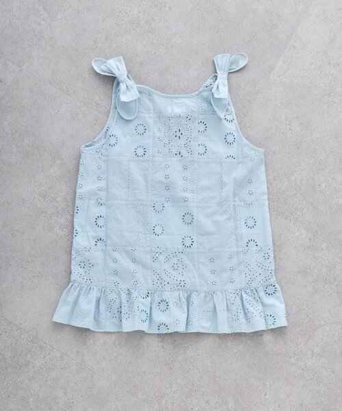 CIAOPANIC TYPY（チャオパニックティピー）の「【KIDS】【India】パッチワークレースチュニック（チュニック・キッズ・ホワイト/サックスブルー/ブラック・150/130/110）」の19枚目の写真