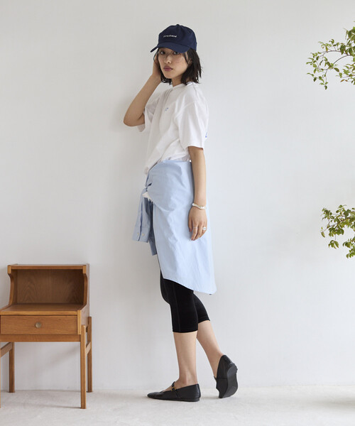 AMERICANA（アメリカーナ）の「Americana/アメリカーナ 別注 丸胴 ラフィー天竺 ロゴプリントTEE / リラックスフィット バックプリント半袖Tシャツ（Tシャツ/カットソー・レディース・オフホワイト/チャコールグレー/ネイビー/ブラウン・ONE SIZE）」の16枚目の写真