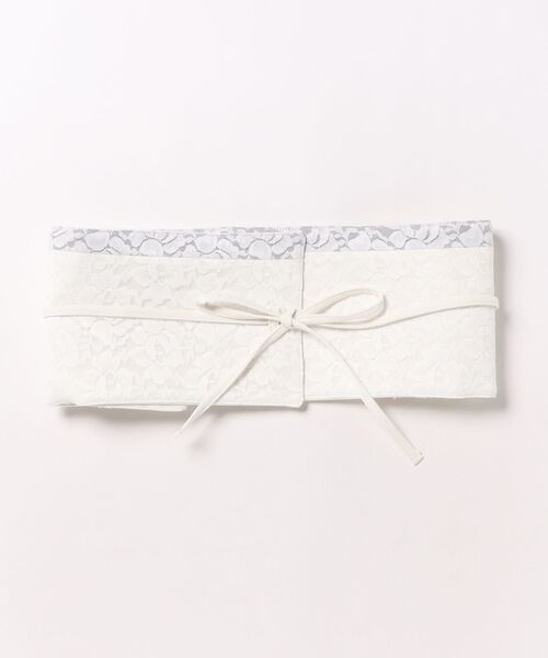カヤ（カヤ）の「【カヤ】透かし花帯ベルト（ベルト・レディース・ホワイト/パープル/スミクロ・FREE）」の2枚目の写真