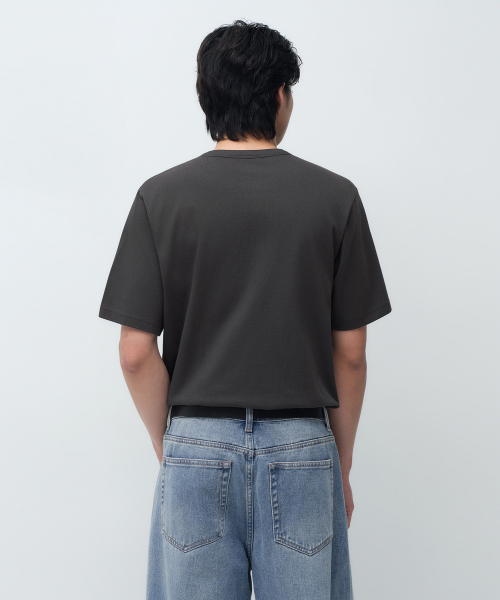 MUSINSA STANDARD（ムシンサスタンダード）の「ヘンリーネックTシャツ[ダークグレー]（Tシャツ/カットソー・メンズ・その他・SMALL/MEDIUM/LARGE/X-LARGE/2XL/3XL）」の3枚目の写真