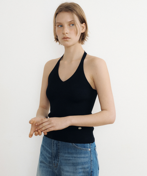 LUCIR ZU（ルシールズ）の「Airy Halter Knit Top (black)（ニット/セーター・レディース・その他・FREE）」の2枚目の写真
