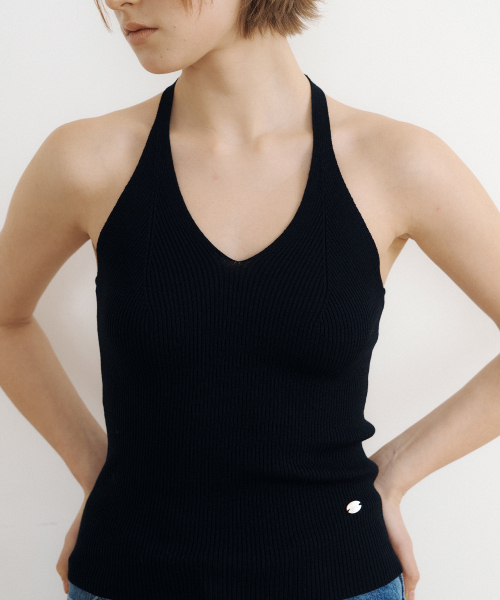 LUCIR ZU（ルシールズ）の「Airy Halter Knit Top (black)（ニット/セーター・レディース・その他・FREE）」の3枚目の写真