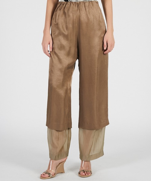 PRANK PROJECT(プランクプロジェクト)の「【2026Summer Pre-Order】ダブルレイヤーシアーパンツ / Double Layer Sheer Pants(その他パンツ・レディース・ネイビー/ベージュ/ホワイト・36/38)」の2枚目の写真