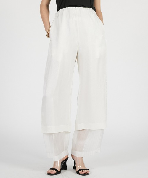 PRANK PROJECT(プランクプロジェクト)の「【2026Summer Pre-Order】ダブルレイヤーシアーパンツ / Double Layer Sheer Pants(その他パンツ・レディース・ネイビー/ベージュ/ホワイト・36/38)」の1枚目の写真