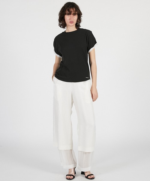 PRANK PROJECT(プランクプロジェクト)の「【2026Summer Pre-Order】ダブルレイヤーシアーパンツ / Double Layer Sheer Pants(その他パンツ・レディース・ネイビー/ベージュ/ホワイト・36/38)」の9枚目の写真