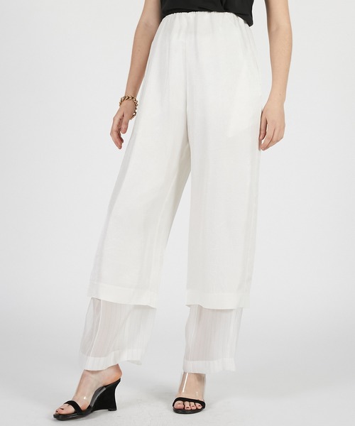 PRANK PROJECT(プランクプロジェクト)の「【2026Summer Pre-Order】ダブルレイヤーシアーパンツ / Double Layer Sheer Pants(その他パンツ・レディース・ネイビー/ベージュ/ホワイト・36/38)」の8枚目の写真