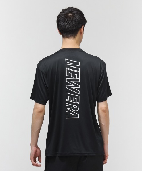 NEW ERA(ニューエラ)の「ニューエラ PA SS RASH TEE VERTICAL LOGO BLK(Tシャツ/カットソー・メンズ・ブラック・M/L/LL)」の3枚目の写真