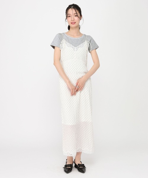 Heather(ヘザー)の「モチーフコンパクトTEE 672596(Tシャツ/カットソー・レディース・ネイビー/グレー/オフホワイト/ピンク/ホワイト系その他/ドット・FREE)」の7枚目の写真