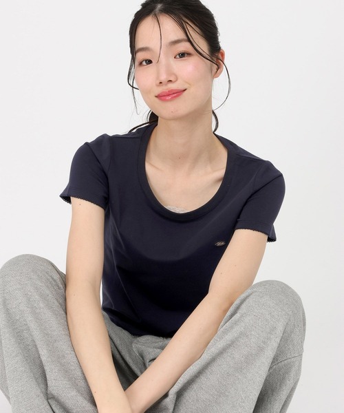 Heather(ヘザー)の「モチーフコンパクトTEE 672596(Tシャツ/カットソー・レディース・ネイビー/グレー/オフホワイト/ピンク/ホワイト系その他/ドット・FREE)」の9枚目の写真
