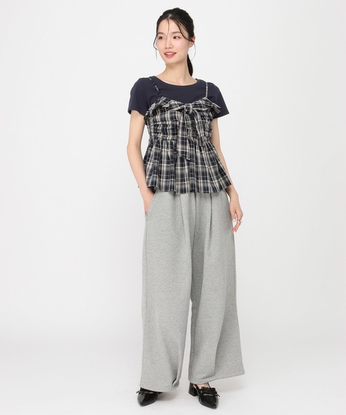 Heather(ヘザー)の「モチーフコンパクトTEE 672596(Tシャツ/カットソー・レディース・ネイビー/グレー/オフホワイト/ピンク/ホワイト系その他/ドット・FREE)」の12枚目の写真