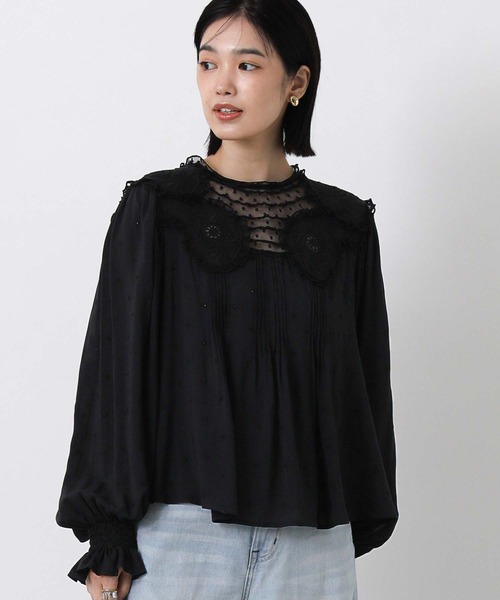 Gready Brilliant(グレディブリリアン)の「ドット刺繍キャンディブラウス(シャツ/ブラウス・レディース・オフホワイト/ブラック・38)」の16枚目の写真