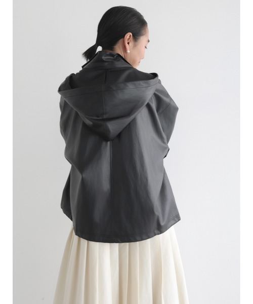 NOWNS(ナウンス)の「Alsu | Foodie leather jacket(ノーカラージャケット・レディース・ブラック・FREE)」の15枚目の写真