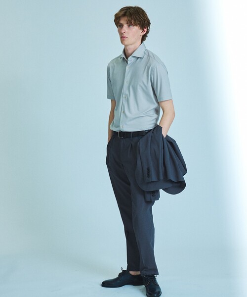 ABAHOUSE（アバハウス）の「【セットアップ対応】SOLOTEX シアサッカー ジャケット / ストレッチ 通気性 手洗い可（セットアップ・メンズ・ブラック/グレイッシュベージュ/チャコールグレー・50/48/46/44）」の20枚目の写真