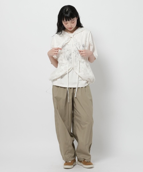 niko and...（ニコアンド）の「Gardenタックプレーンパンツ（その他パンツ・レディース・チャコール/ベージュ/オレンジ/カーキ・FREE）」の17枚目の写真