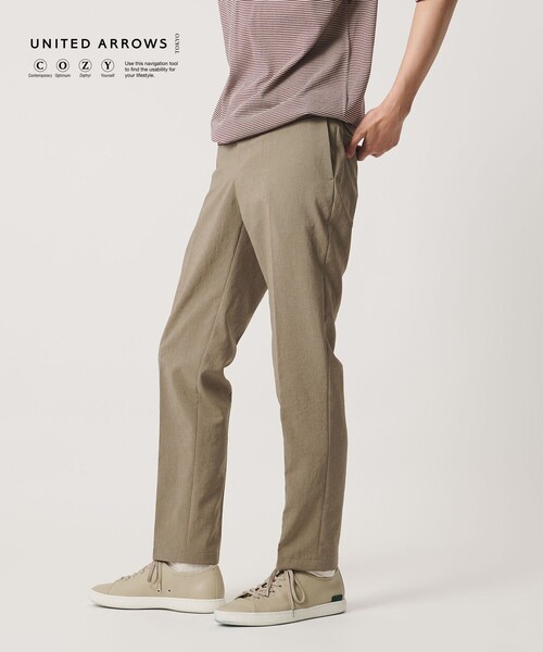 UNITED ARROWS(ユナイテッドアローズ)の「ポリエステル T&T ノープリーツ パンツ UA COZY ウォッシャブル ヨコストレッチ(スラックス・メンズ・ネイビー/ベージュ・XXXL/L/M/XXL/XL/S)」の1枚目の写真