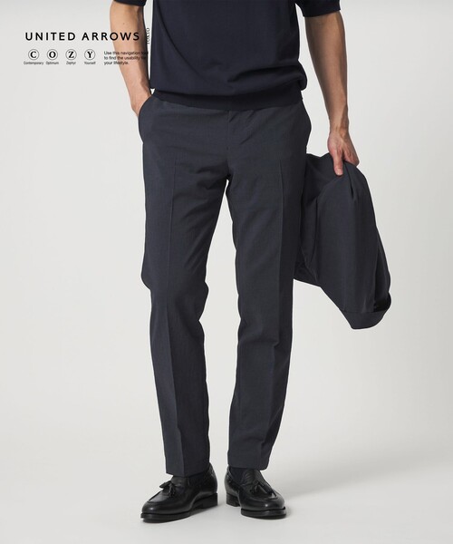 UNITED ARROWS(ユナイテッドアローズ)の「ポリエステル T&T ノープリーツ パンツ UA COZY ウォッシャブル ヨコストレッチ(スラックス・メンズ・ネイビー/ベージュ・XXXL/L/M/XXL/XL/S)」の2枚目の写真