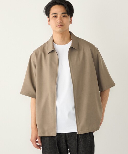SHIPS Colors:〈吸水速乾・洗濯機可能〉2WAY ストレッチ ジップ シャツ