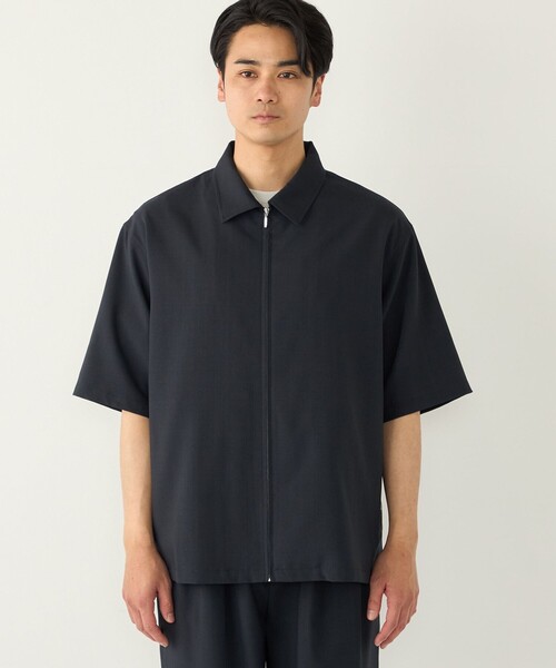 SHIPS Colors（シップス カラーズ）の「SHIPS Colors:〈吸水速乾・洗濯機可能〉2WAY ストレッチ ジップ シャツ◇（シャツ/ブラウス・メンズ・ネイビー/ベージュ/ライトグレー/ブラック/ダークブルー・X-LARGE/LARGE/MEDIUM）」の20枚目の写真