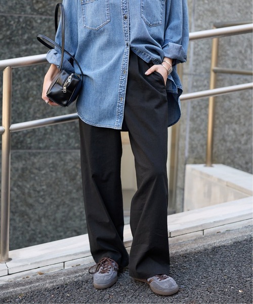 JOURNAL STANDARD（ジャーナルスタンダード）の「《追加2》ウォッシャブルコットンリネVISストレートパンツ（その他パンツ・レディース・ブラック/チョコ/オートミール/ダークブルー/ライトグレー・36/38/40）」の13枚目の写真