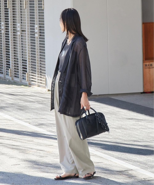 JOURNAL STANDARD（ジャーナルスタンダード）の「《追加2》ウォッシャブルコットンリネVISストレートパンツ（その他パンツ・レディース・ブラック/チョコ/オートミール/ダークブルー/ライトグレー・36/38/40）」の19枚目の写真