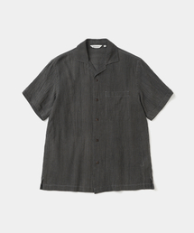 vintage linen s/s shirt charcoal