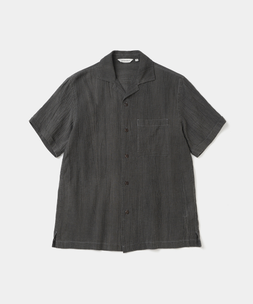 UNIFORM BRIDGE(ユニフォームブリッジ)の「vintage linen s/s shirt charcoal(シャツ/ブラウス・メンズ・その他・SMALL/MEDIUM/LARGE/X-LARGE/XX-LARGE)」の1枚目の写真
