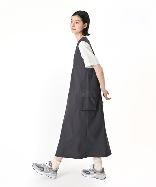 NEW BALANCE(ニューバランス)の「ブリーザブルニットサマードレス(ワンピース・レディース・ダークブラック/ライトカーキ・X-LARGE/LARGE/MEDIUM/SMALL)」の3枚目の写真