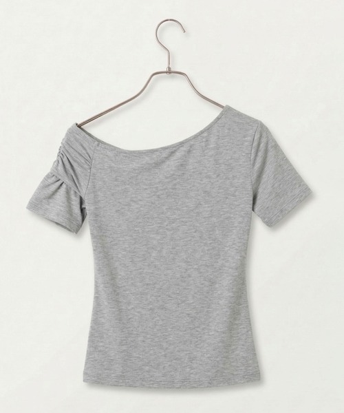 Diable baiser(ディアブルベーゼ)の「オフショルカットソー半袖トップス(Tシャツ/カットソー・レディース・ホワイト/ブラック/グレー・FREE)」の7枚目の写真