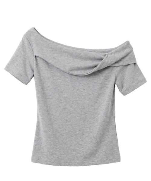 Diable baiser(ディアブルベーゼ)の「オフショルカットソー半袖トップス(Tシャツ/カットソー・レディース・ホワイト/ブラック/グレー・FREE)」の12枚目の写真