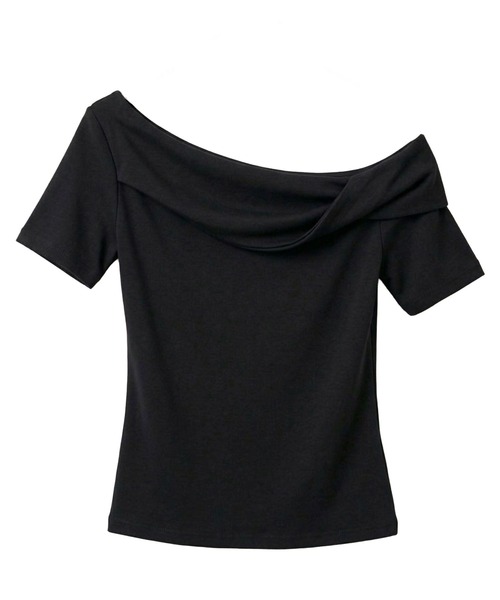 Diable baiser(ディアブルベーゼ)の「オフショルカットソー半袖トップス(Tシャツ/カットソー・レディース・ホワイト/ブラック/グレー・FREE)」の13枚目の写真