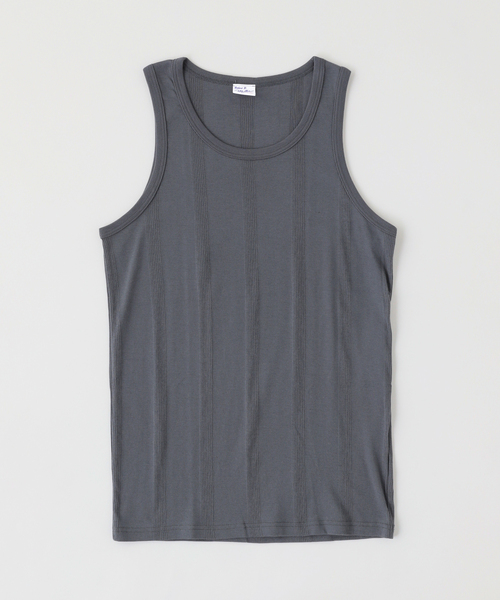 MILLER(ミラー)の「Miller / ミラー Panel Ribbed Tanktop(Tシャツ/カットソー・メンズ・ホワイト/チャコールグレー/ブラック/ブラック系その他・LARGE/X-LARGE)」の4枚目の写真