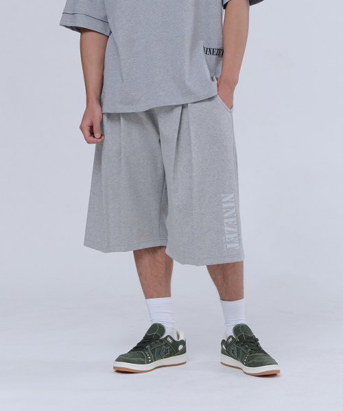 NINEZ(ナインゼット)の「コットンツーピンタックワイドバミューダパンツ (2カラー)(その他パンツ・メンズ・ブラック/ミックスグレー・MEDIUM/LARGE/X-LARGE/2XL)」の5枚目の写真