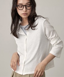 Sheer Cardigan Layered Style Top|シアーカーディガンレイヤード風トップス