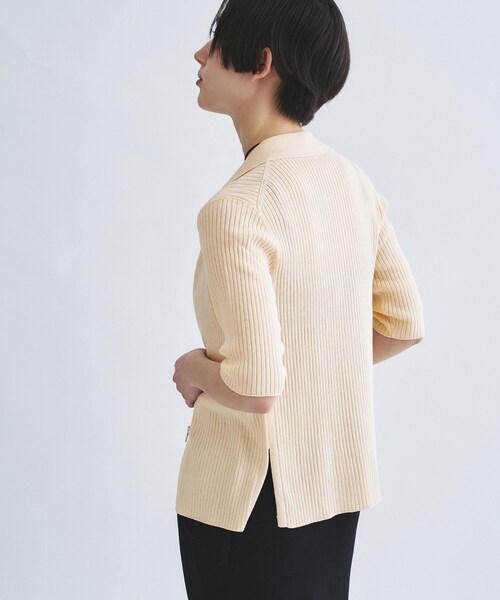 CODE A(コードエー)の「rib zip cardigan(カーディガン/ボレロ・レディース・パープル/アイボリー/ブラック・00)」の11枚目の写真