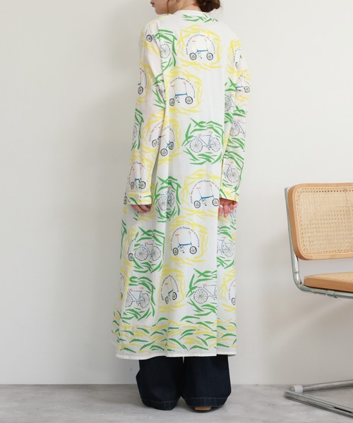 KILKI（キルキー）の「kilki 総柄フリル付きシャツワンピース 長袖（シャツワンピース・レディース・ブラック系その他/ホワイト系その他・FREE）」の11枚目の写真