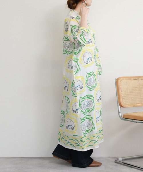 KILKI（キルキー）の「kilki 総柄フリル付きシャツワンピース 長袖（シャツワンピース・レディース・ブラック系その他/ホワイト系その他・FREE）」の22枚目の写真