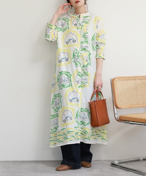 KILKI（キルキー）の「kilki 総柄フリル付きシャツワンピース 長袖（シャツワンピース・レディース・ブラック系その他/ホワイト系その他・FREE）」の21枚目の写真