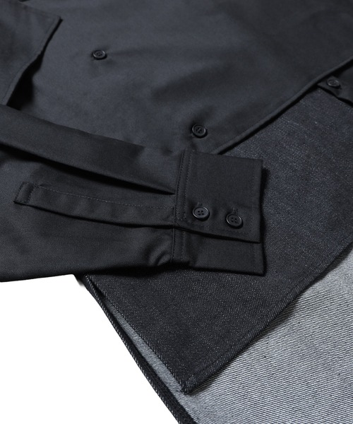 Ruze(ルゼ)の「Asymmetry denim docking SH/アシンメトリーデニムドッキングシャツ(シャツ/ブラウス・メンズ・ブラック・FREE)」の9枚目の写真