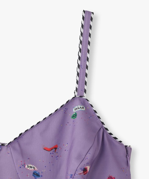 ANNA SUI NYC(アナ スイ エヌ ワイ シー)の「SHIRACOロングワンピース(ワンピース・レディース・ブラック/ラベンダー・FREE)」の7枚目の写真