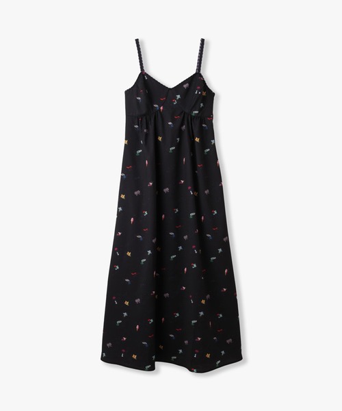 ANNA SUI NYC(アナ スイ エヌ ワイ シー)の「SHIRACOロングワンピース(ワンピース・レディース・ブラック/ラベンダー・FREE)」の5枚目の写真