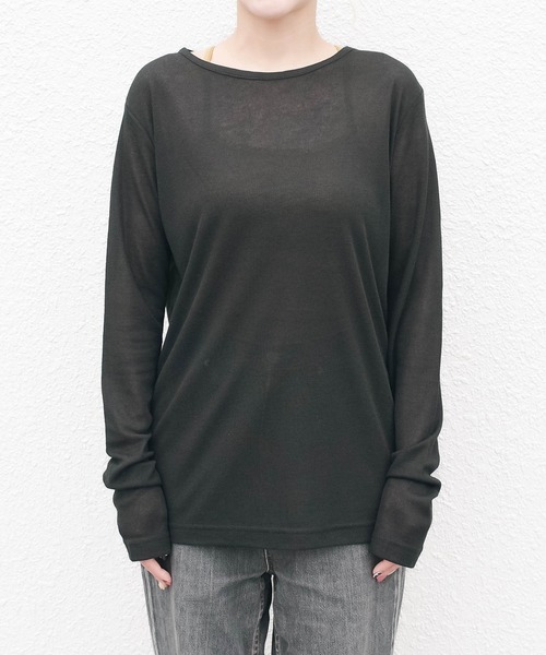 B.I.D.(ビーアイディー)の「《susabi/スサビ》ハートリブ Tシャツ(Tシャツ/カットソー・レディース・ブラック/ホワイト/ベージュ/グレー・FREE)」の15枚目の写真
