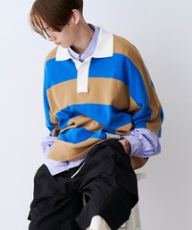 SeeSew（シーソー）の「【UNISEX】OVER RUGGER KNIT POLO/オーバーラガーニットポロシャツ（ポロシャツ）」
