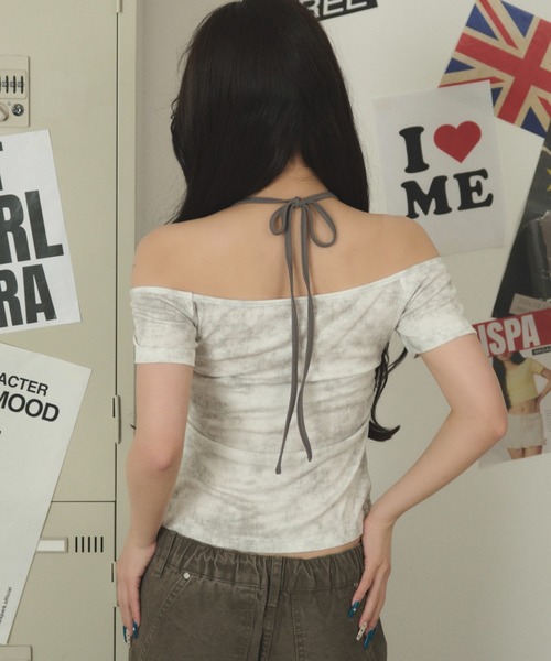 dispark(ディスパーク)の「DISPARK/UNKISレイヤードT(Tシャツ/カットソー・レディース・チャコールグレー/ホワイト・FREE)」の6枚目の写真